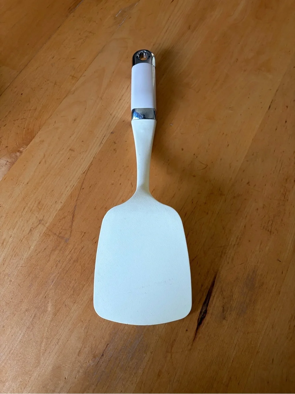 KitchenAide White Silicone Spatula with Chrome Accents
